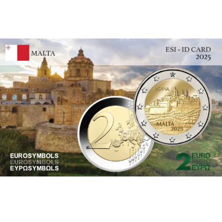 Malte 2025- Médina- carte commémorative EuroSymbols Institute