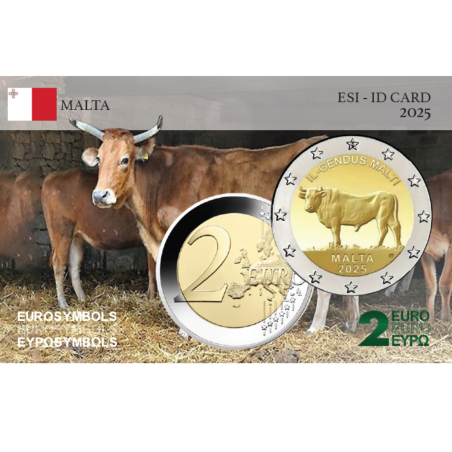 Malte 2025- Boeuf Maltais - carte commémorative EuroSymbols Institute