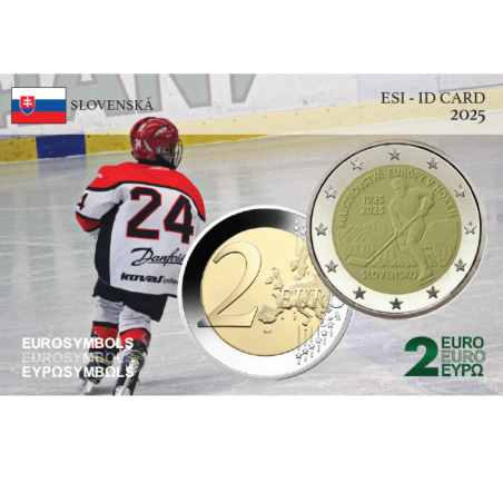 Slovaquie 2025-  Hockey- carte commémorative EuroSymbols Institute
