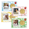 Vatican 2024- Collection complète- Coincards 50cts + timbre x 4