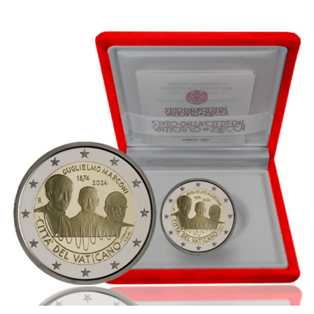 Vatican 2024 - Coffret BE 2 euro commémorative  - Marconi