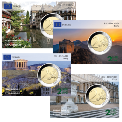 UNESCO 2025-Collection complète- Les 4 cartes :Versailles, Strasbourg, Muraille de Chine, Acropole