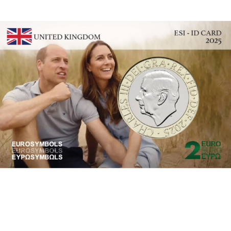 UK 2025-Collection complète- Les 2 cartes :Prince Charles et Camilla & Kate et William
