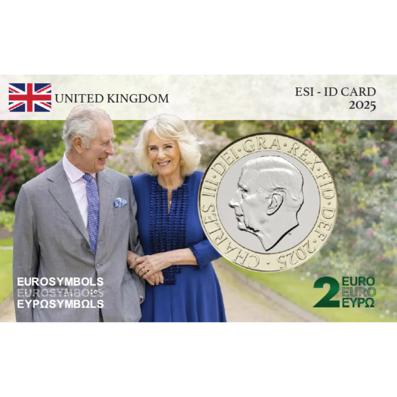 UK 2025-Collection complète- Les 2 cartes :Prince Charles et Camilla & Kate et William
