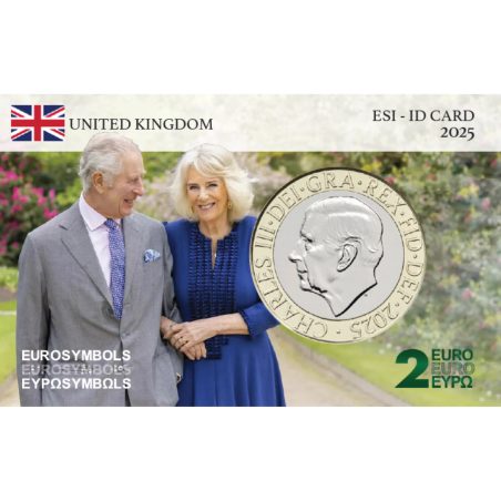 UK 2025-Collection complète- Les 2 cartes :Prince Charles et Camilla & Kate et William