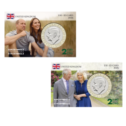 UK 2025-Collection complète- Les 2 cartes :Prince Charles et Camilla & Kate et William