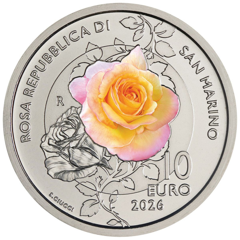Saint Marin 2026 - 10 euros "Rosa Repubblica di San Marino"