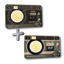 Finlande 2026 - 2 euro commémorative - 2x Coincards - Radiodiffusion-BU version EN et FI