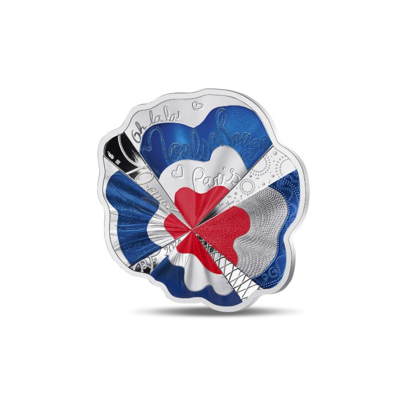 Monnaie de Paris 2026- MOULIN ROUGE - 10€ Argent colorisée - Qualité BE