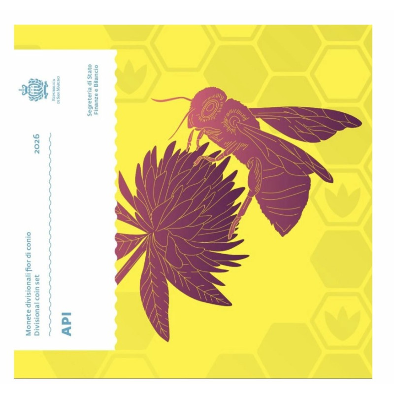 Saint Marin 2026- série complète-Les Abeilles-Coffret BU + 5€ abeille