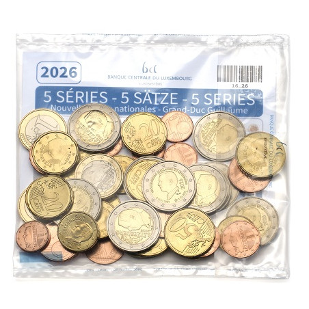 Luxembourg 2026  - Kit Euros 45e anniversaire & Accession au trône du Grand-Duc Guillaume