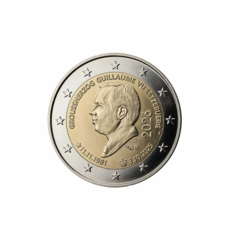 Luxembourg 2026 - 2 euro commémorative - 45e anniversaire & Accession au trône du Grand-Duc Guillaume