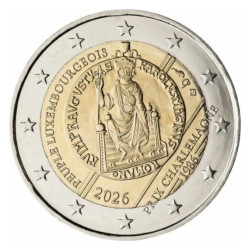 Luxembourg 2026 - 2 euro commémorative - anniversaire de l'attribution du prix Charlemagne au peuple luxembourgeois