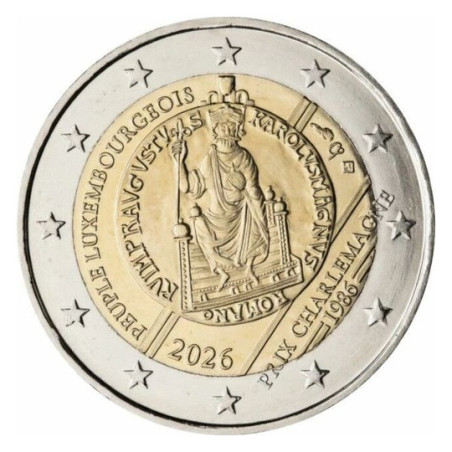 Luxembourg 2026 - 2 euro commémorative - anniversaire de l'attribution du prix Charlemagne au peuple luxembourgeois
