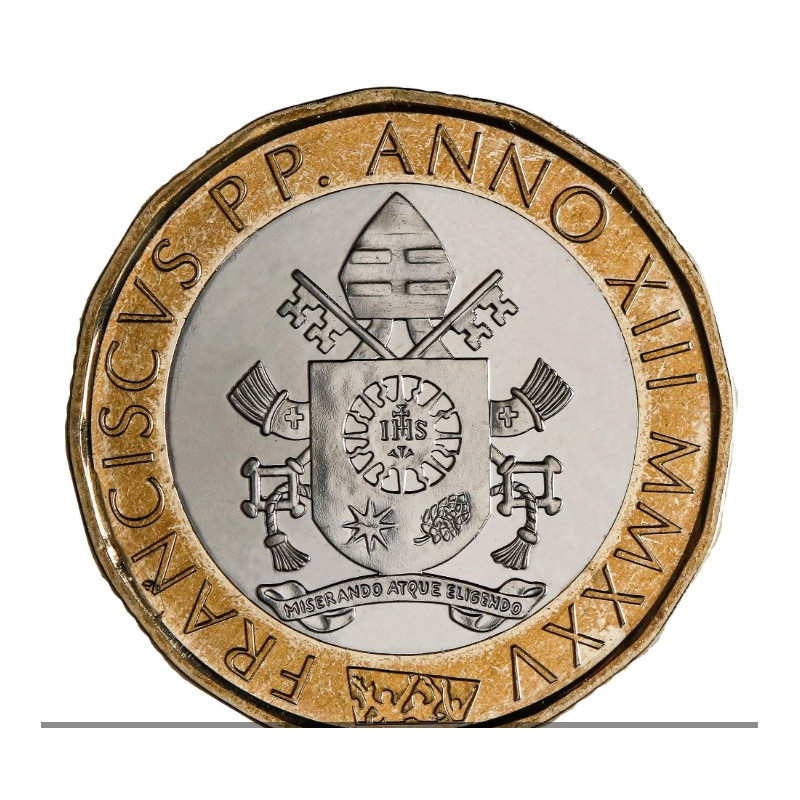 Vatican 2025 - Coffret BU  avec la pièce bimétallique de 5 euros