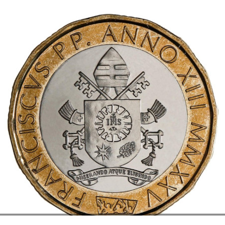 Vatican 2025 - Coffret BU  avec la pièce bimétallique de 5 euros