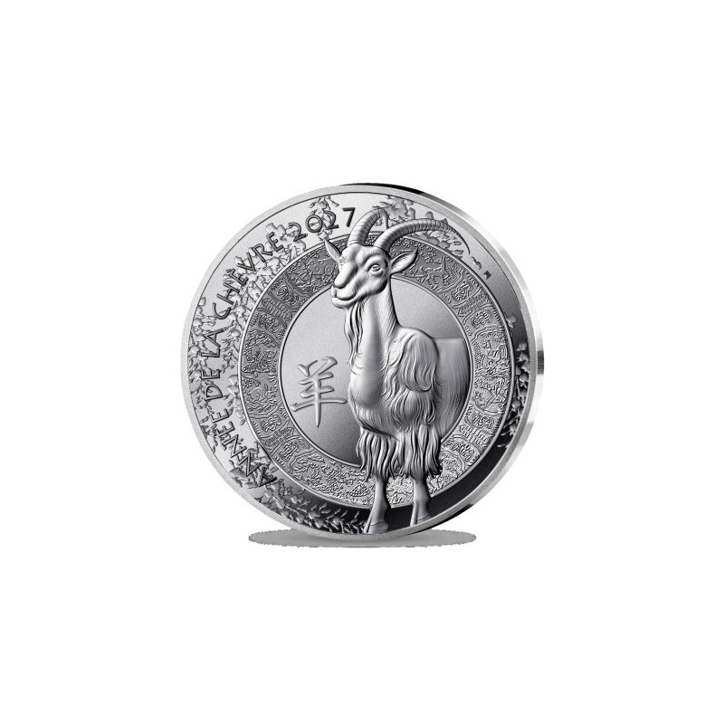 Monnaie de Paris 2027 - SERIE DU CALENDRIER LUNAIRE CHINOIS- Année de la chèvre 12€, Argent BE