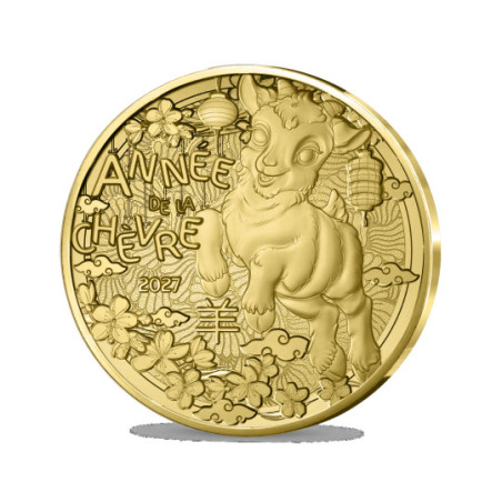 Monnaie de Paris 2027 - SERIE DU CALENDRIER LUNAIRE CHINOIS- Année de la chèvre 1/4€