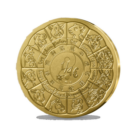 Monnaie de Paris 2027 - SERIE DU CALENDRIER LUNAIRE CHINOIS- Année de la chèvre 1/4€