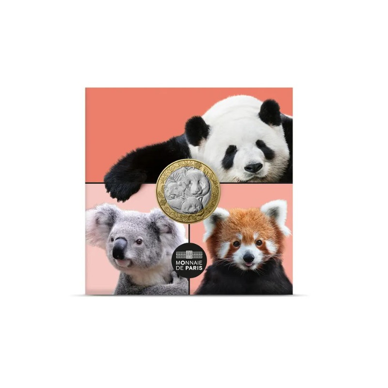 Monnaie de Paris 2026-Collection complète « Les Animaux du monde » – 6 monnaies de 5€ + boîte de rangement – Millésime 2026