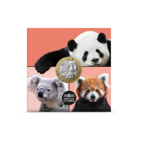 Monnaie de Paris 2026-Collection complète « Les Animaux du monde » – 6 monnaies de 5€ + boîte de rangement – Millésime 2026