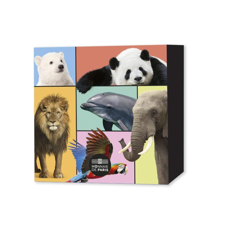 Monnaie de Paris 2026-Collection complète « Les Animaux du monde » – 6 monnaies de 5€ + boîte de rangement – Millésime 2026