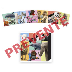 Monnaie de Paris 2026-Collection complète « Les Animaux du monde » – 6 monnaies de 5€ + boîte de rangement – Millésime 2026