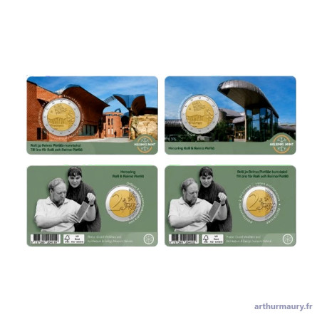 Finlande 2026 - 2 euro commémorative - 2x Coincards - Raili et Reima Pietilä