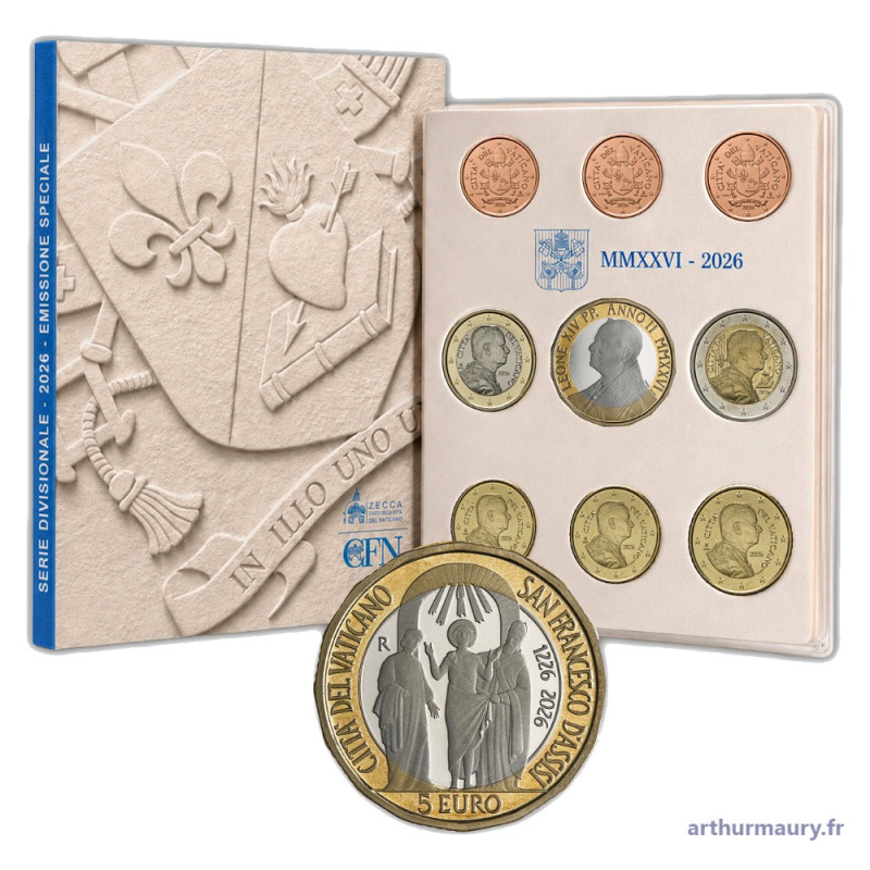 Vatican 2026 - Série BU - Euro Série Complète + 5 euro