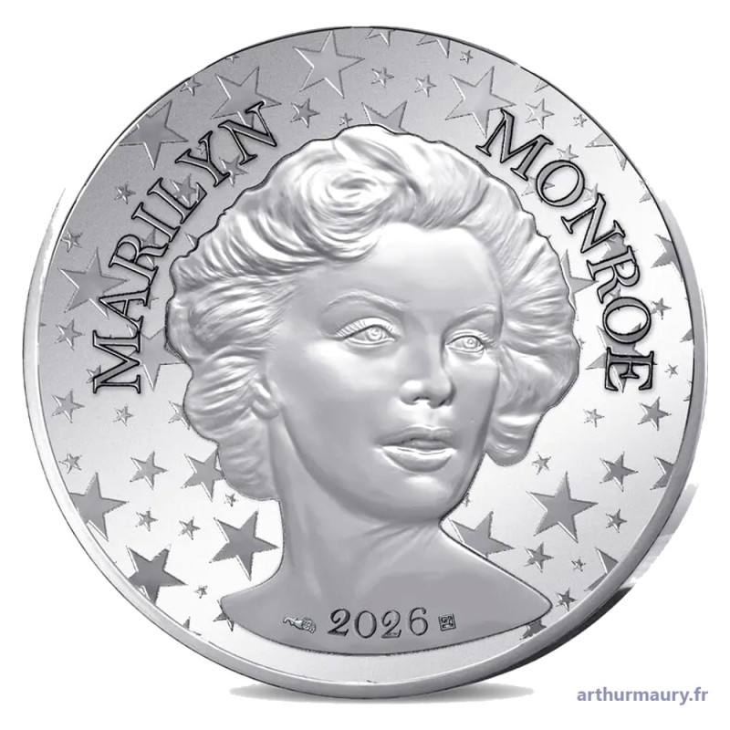 Monnaie de Paris 2026- Pièce de collection - Marilyn Monroe de 10€ Argent
