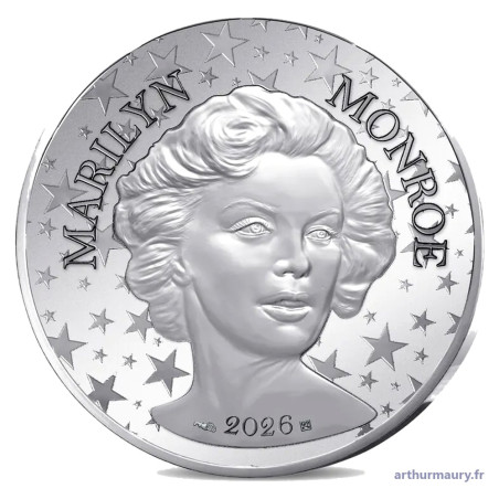 Monnaie de Paris 2026- Pièce de collection - Marilyn Monroe de 10€ Argent
