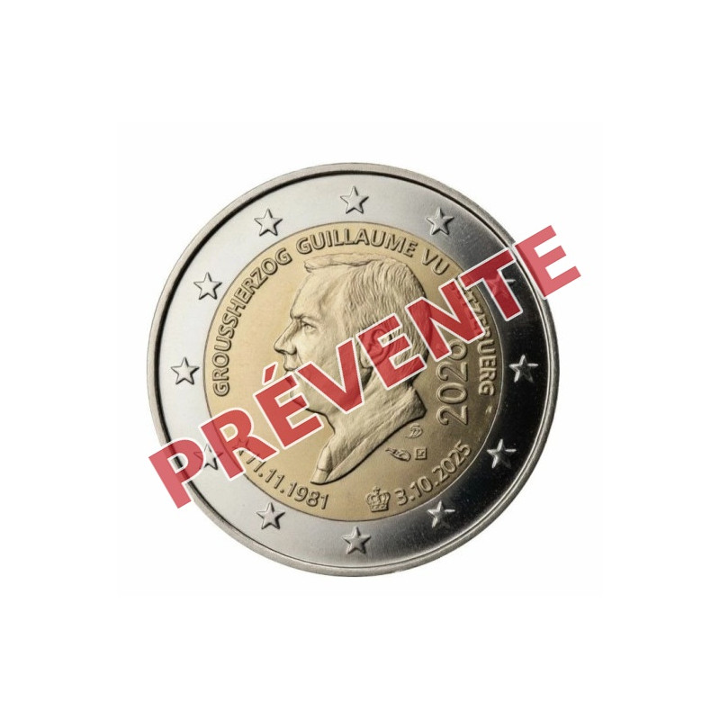 Luxembourg 2026 - 2 euro commémorative - 45e anniversaire & Accession au trône du Grand-Duc Guillaume