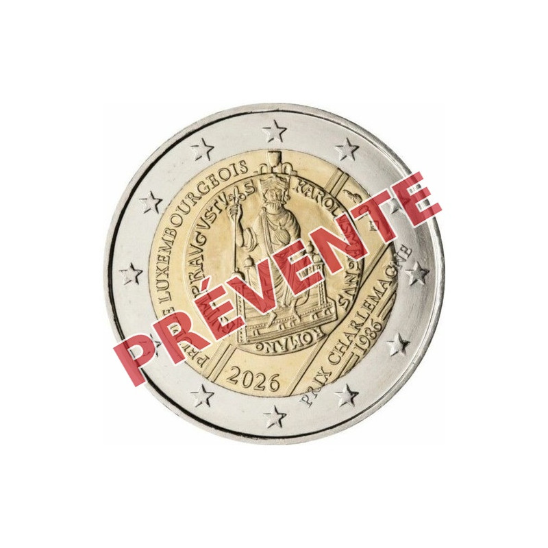 Luxembourg 2026 - 2 euro commémorative - anniversaire de l'attribution du prix Charlemagne au peuple luxembourgeois
