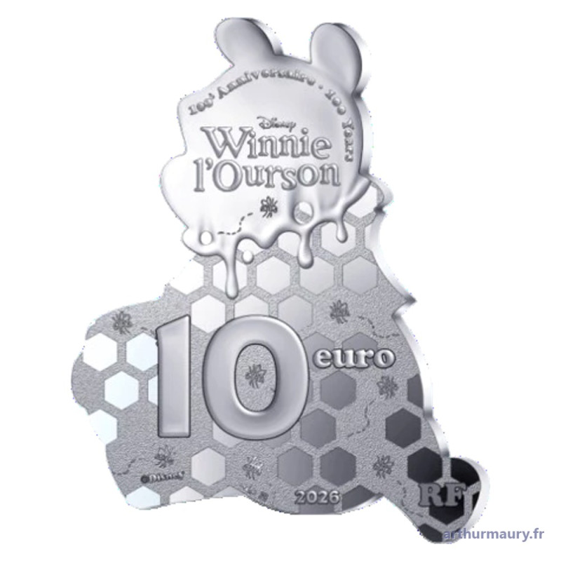 France 2026 - 10 euros - Winnie l'Ourson - revers