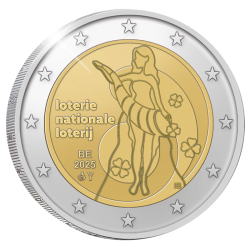 Belgique 2025 - Coincard 2 euro commémorative - Loterie Nationale de Belgique - Rouleau de 25 pièces