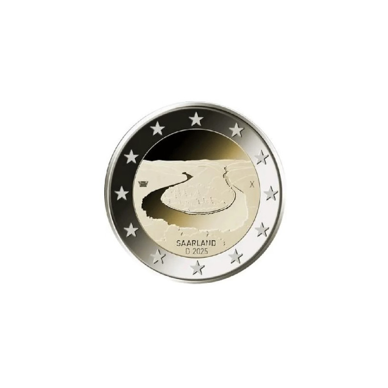 Allemagne 2025 - 2 euro commémorative - Saarland - Rouleau de 25 pièces