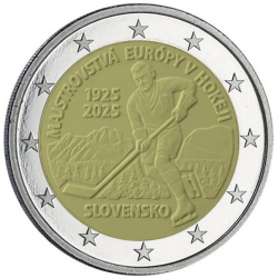 Slovaquie 2025 - 2 euro commémorative « Hockey sur Glace» - Rouleau de 25 pièces