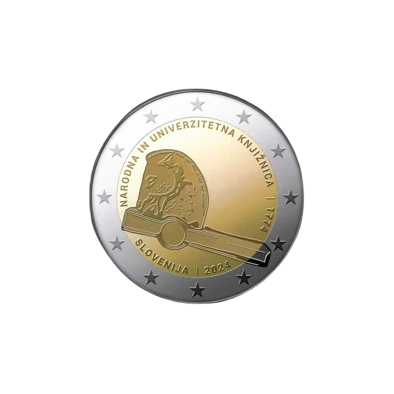 Slovénie 2024 - 2 euro commémorative - Bibliothèque - Rouleau de 25 pièces