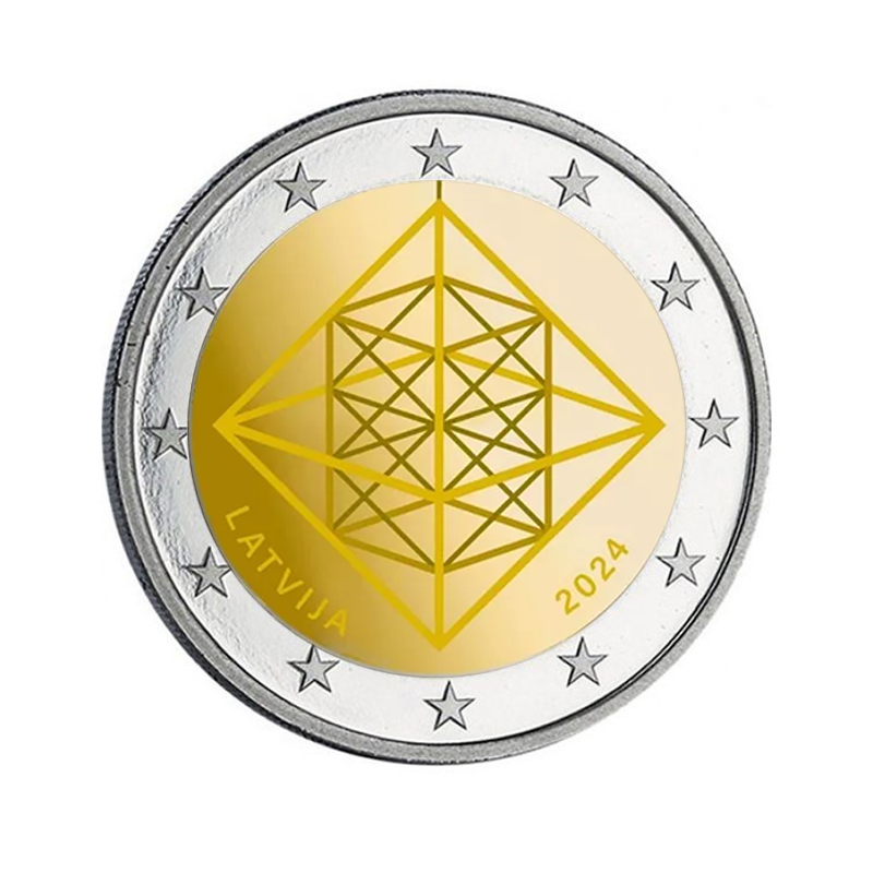 Lettonie 2024 - 2 euro commémorative - Himmeli - Rouleau de 25 pièces