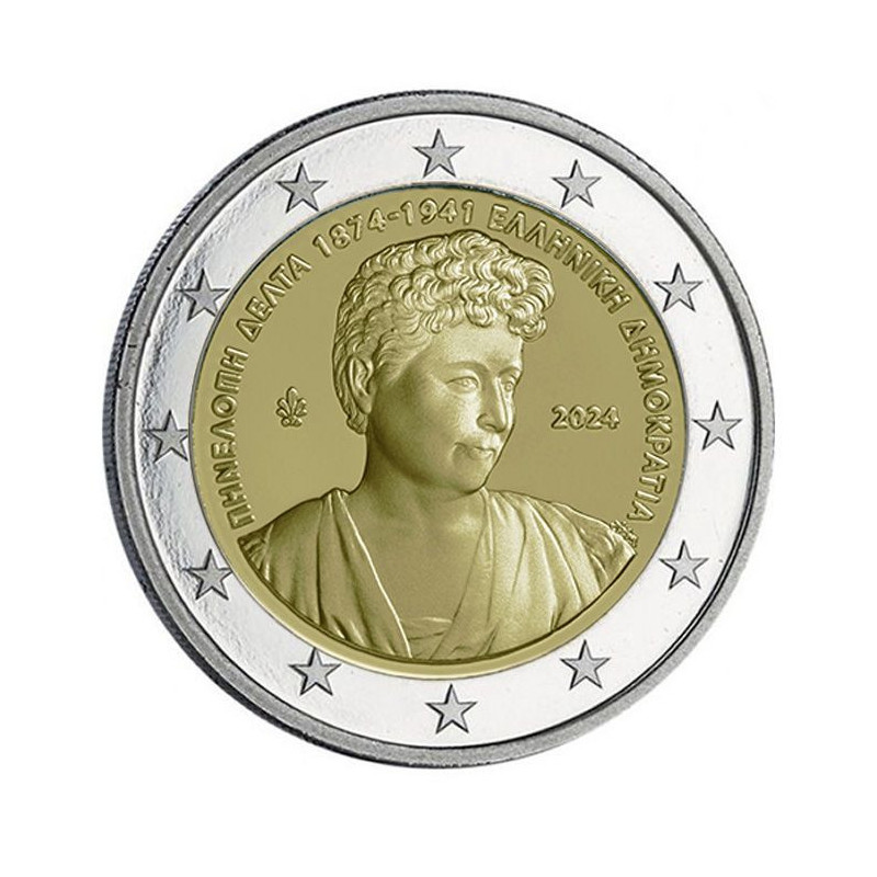 Grèce 2024 - 2 euro commémorative - Penelope Delta - Rouleau de 25 pièces
