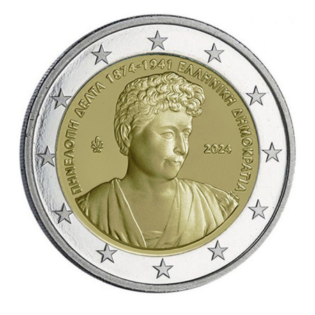Grèce 2024 - 2 euro commémorative - Penelope Delta - Rouleau de 25 pièces