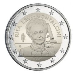 Italie 2024 - 2 euro commémorative - Rita Levi-Montalcini - Rouleau de 25 pièces