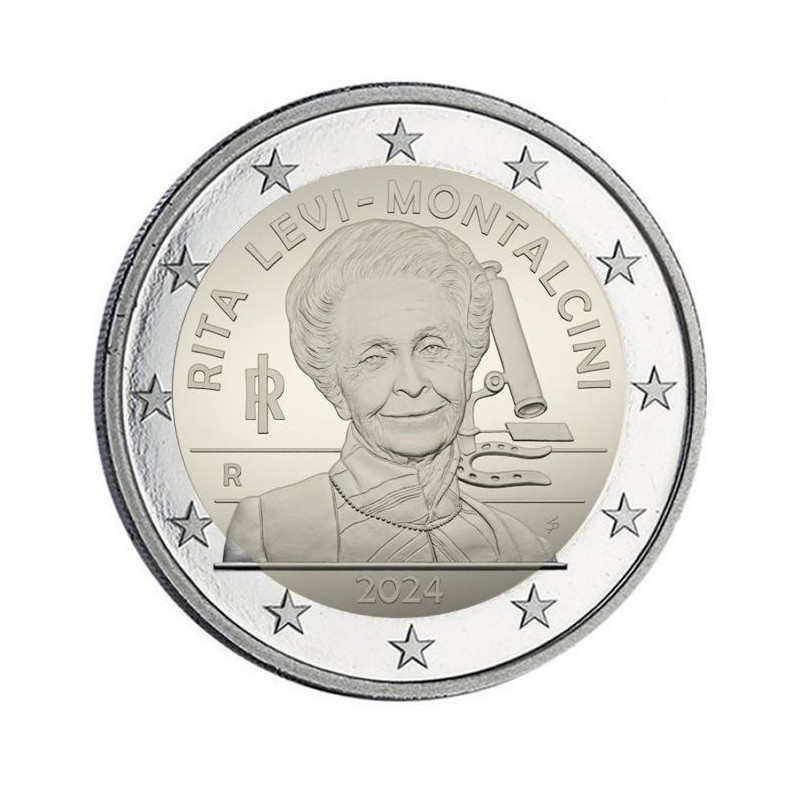 Italie 2024 - 2 euro commémorative - Rita Levi-Montalcini - Rouleau de 25 pièces