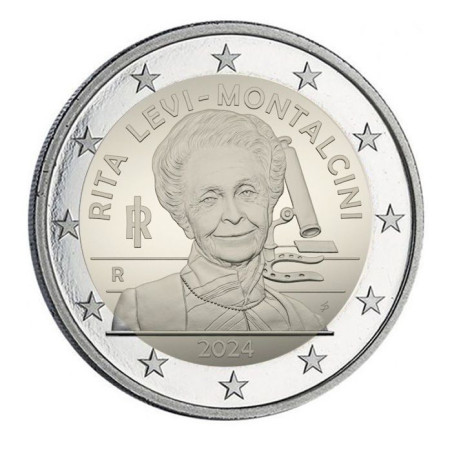 Italie 2024 - 2 euro commémorative - Rita Levi-Montalcini - Rouleau de 25 pièces