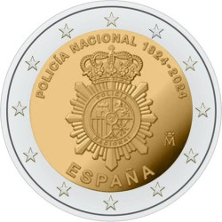 Espagne 2024 - 2 euro commémorative - 200ème Anniversaire de la Police Nationale Espagnole - Rouleau de 25 pièces
