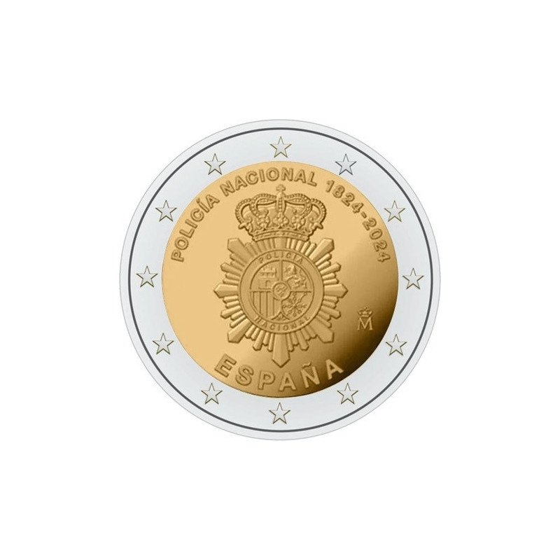Espagne 2024 - 2 euro commémorative - 200ème Anniversaire de la Police Nationale Espagnole - Rouleau de 25 pièces