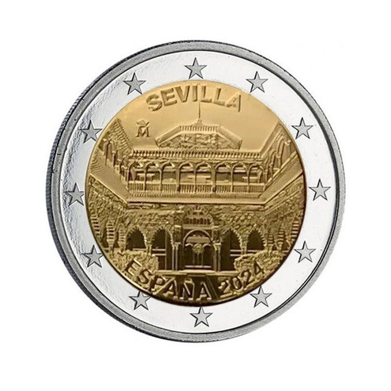 Espagne 2024 - 2 euro commémorative - Alcazar et l'Archivo de Indias de Séville - Rouleau de 25 pièces