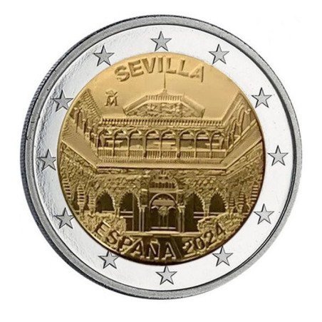 Espagne 2024 - 2 euro commémorative - Alcazar et l'Archivo de Indias de Séville - Rouleau de 25 pièces