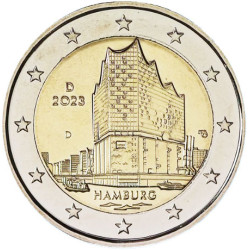 Allemagne 2023 - 2 euro commémorative Hambourg - Rouleau de 25 pièces