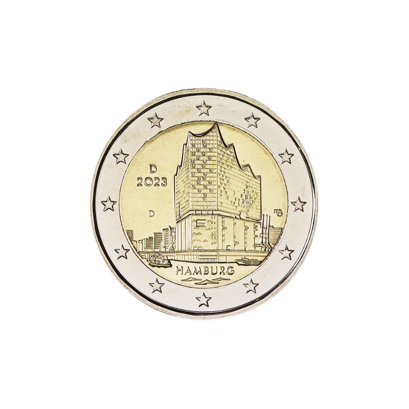 Allemagne 2023 - 2 euro commémorative Hambourg - Rouleau de 25 pièces
